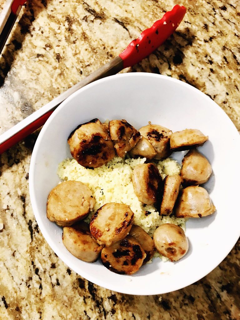 Chicken Sausage and Couscous Healthy Dinner ideas﻿