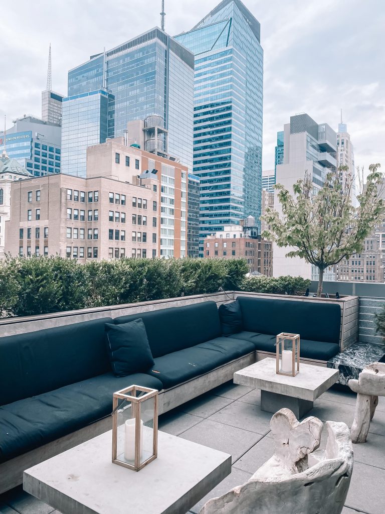 Things to do in NYC: View from the rooftop at Castell Rooftop Bar