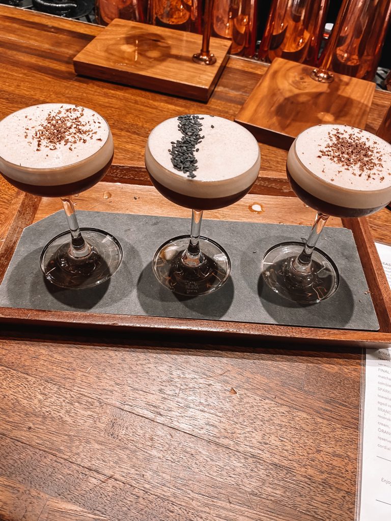 espresso martini flight at Starbucks Reserve in NYC