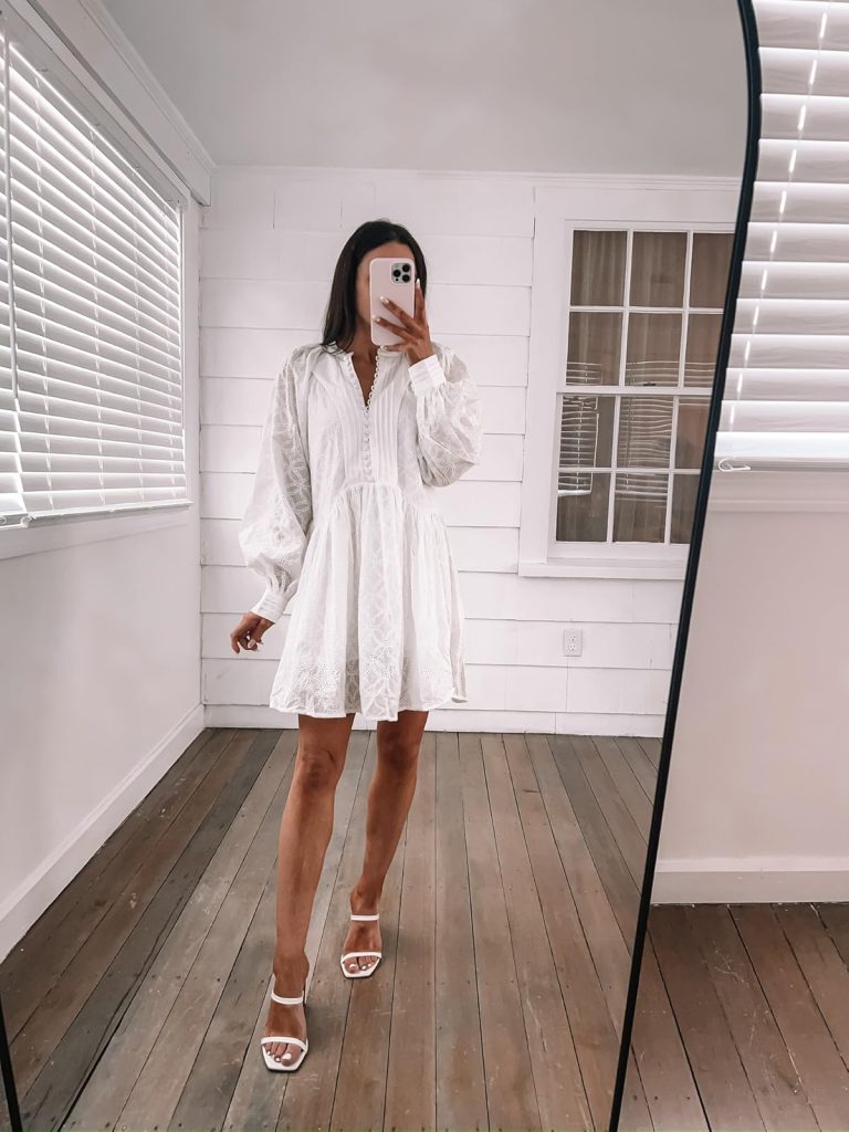 A-Line Lace Button-Down Dress A-Line Lace Button-Down Dress