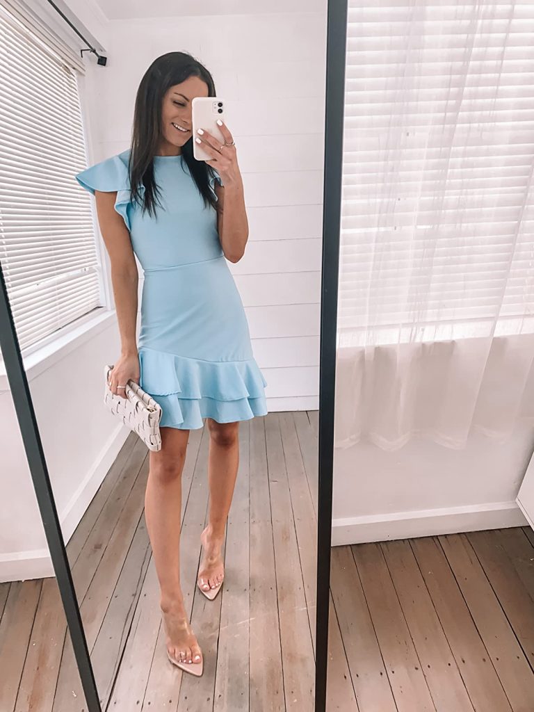 Ruffle Hem Flutter Dress