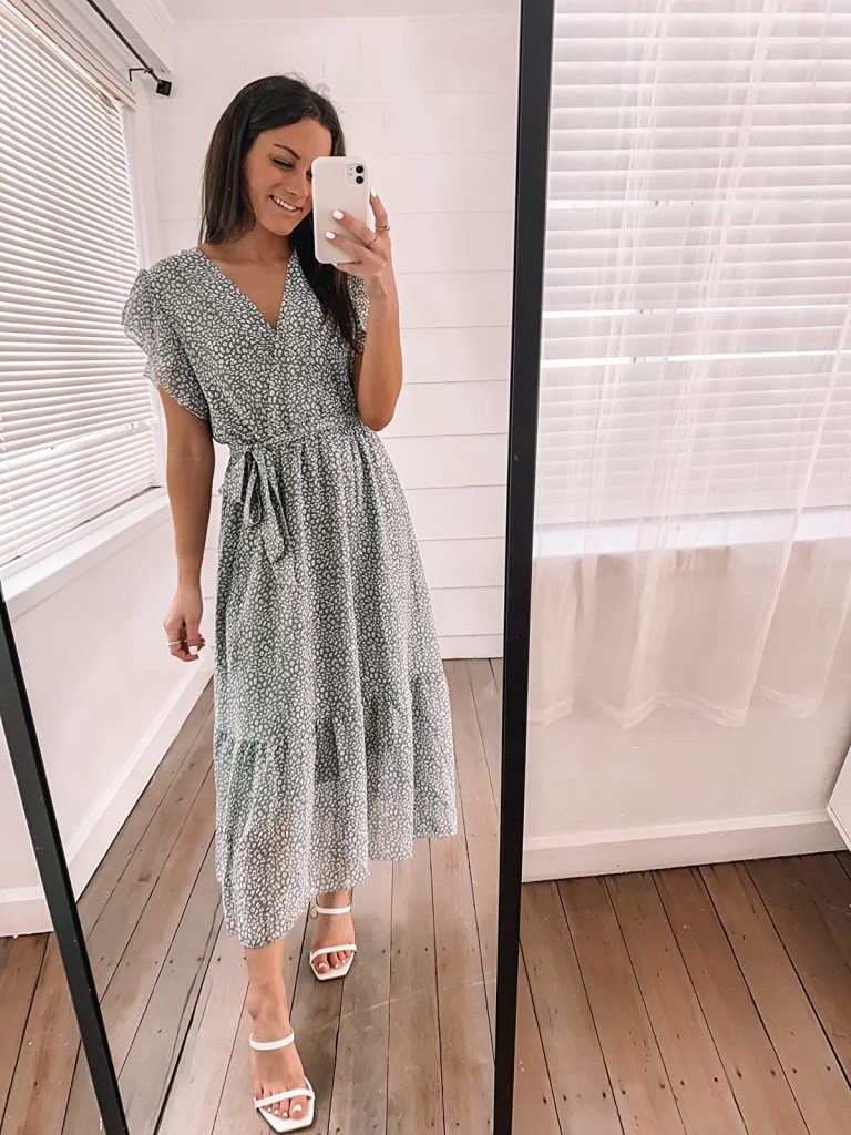 Chiffon Boho Belt Dress