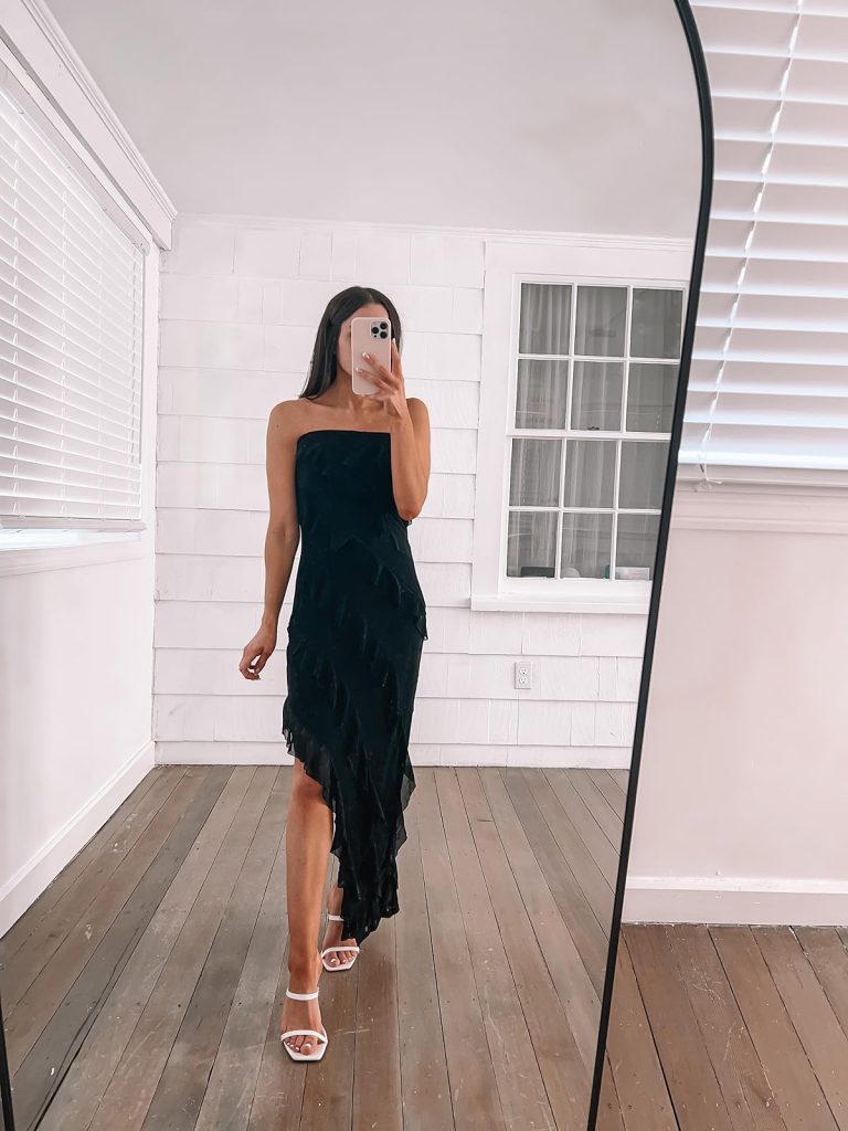 summer black dress summer wedding guest dress