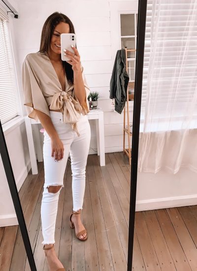 Best white jean outfit ideas from Amazon