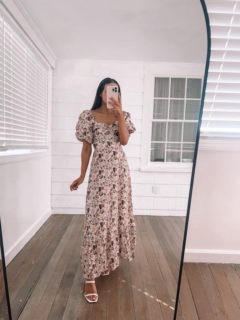 Easter Dresses from Amazon: Linen Floral Maxi Dress