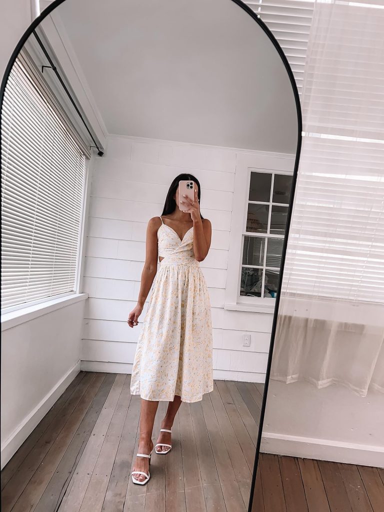 Strappy Cross-Front Midi Dress Easter Dresses from Amazon: Strappy Cross Front Midi Dress