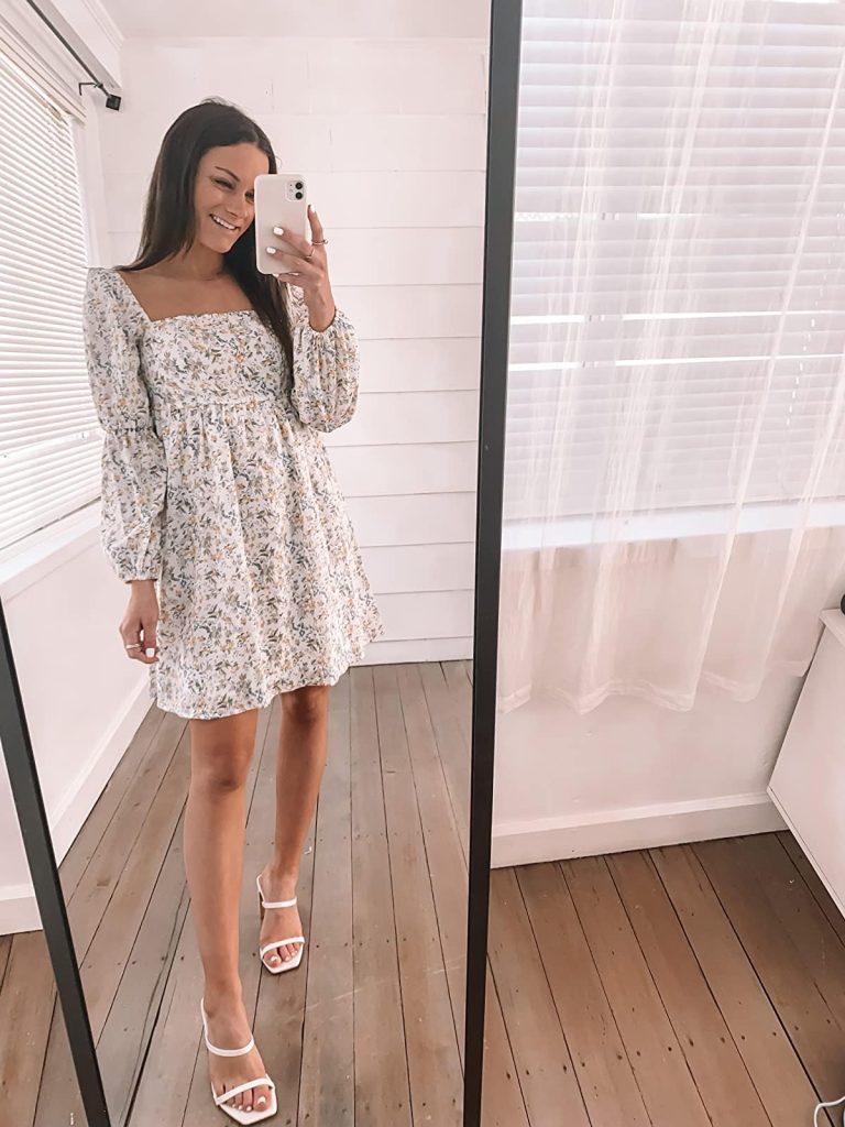 easter dress from Amazon: white short dress with floral print