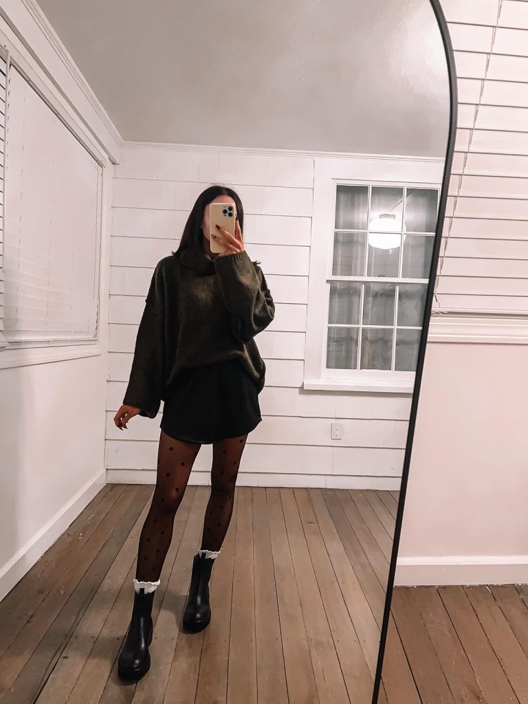 Turtleneck and Ankle Boots Turtleneck and Ankle Boots