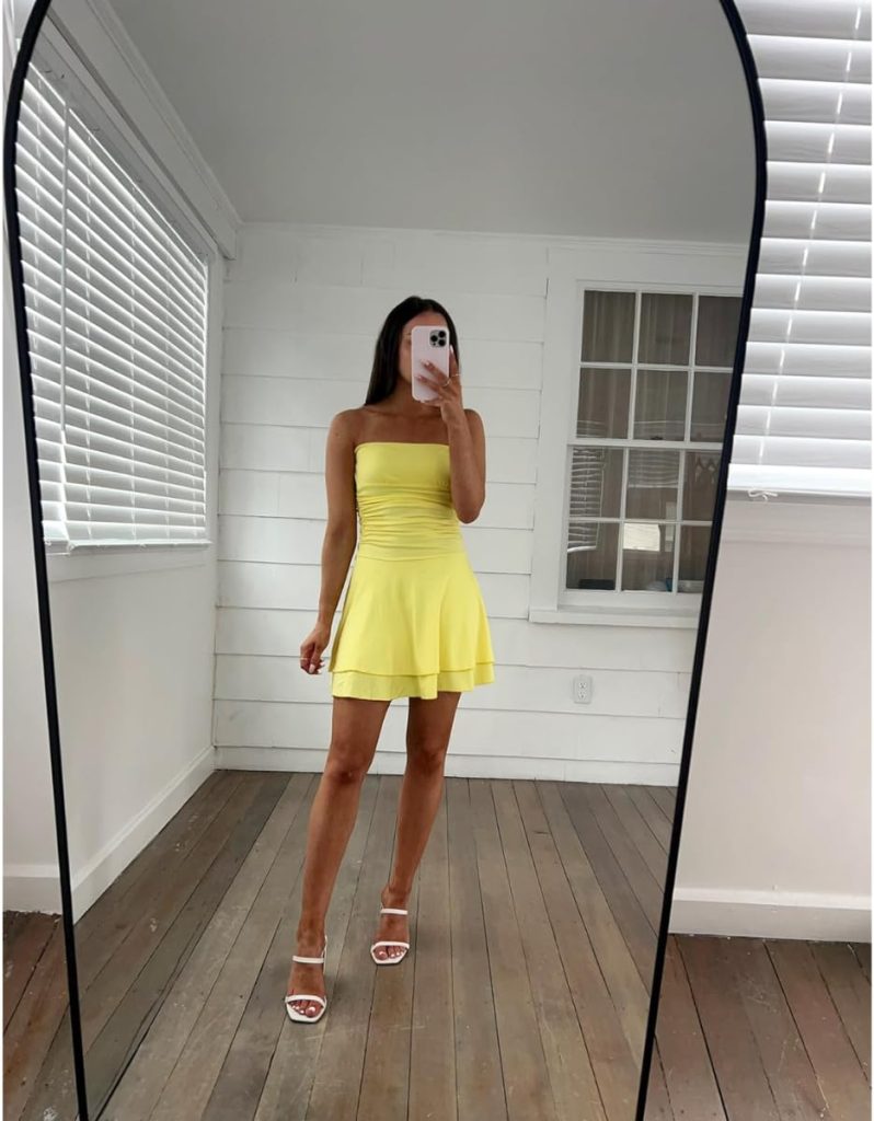 Amazon strapless mini dress