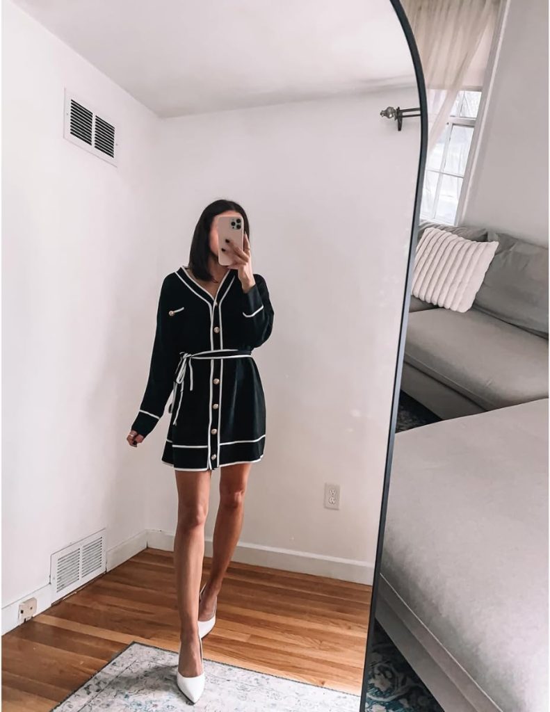 Belted Knit Sweater Dress