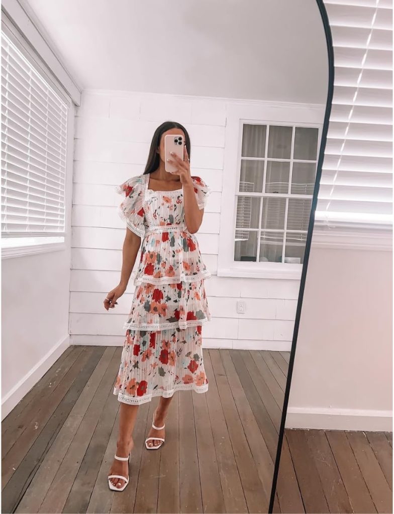 floral tiered dress