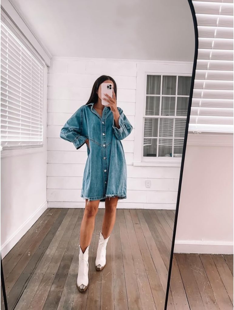 Button Down Denim Dress