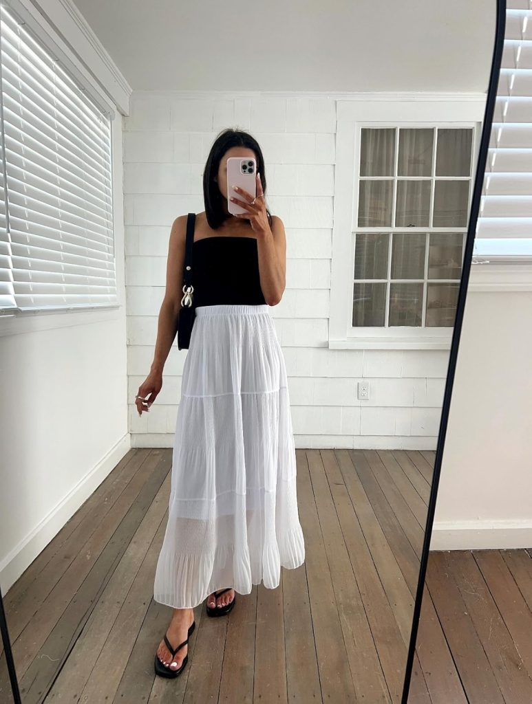 Chiffon Maxi Skirt and Tube Top