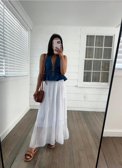 How to Style a White Maxi Skirt & Outfit Ideas  