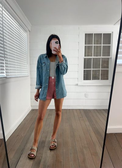 Trendy Red Plaid Shorts Outfit Ideas 