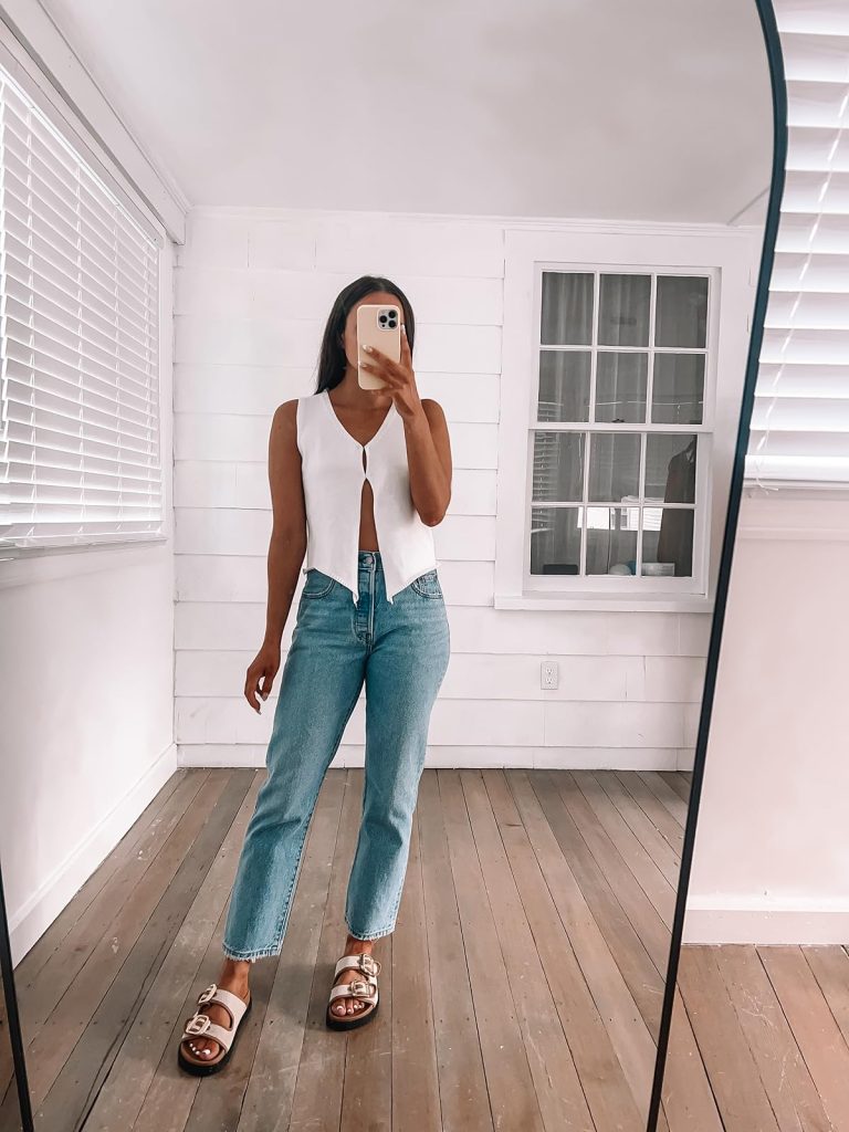 Crochet Vest | What to Wear with Blue Jeans