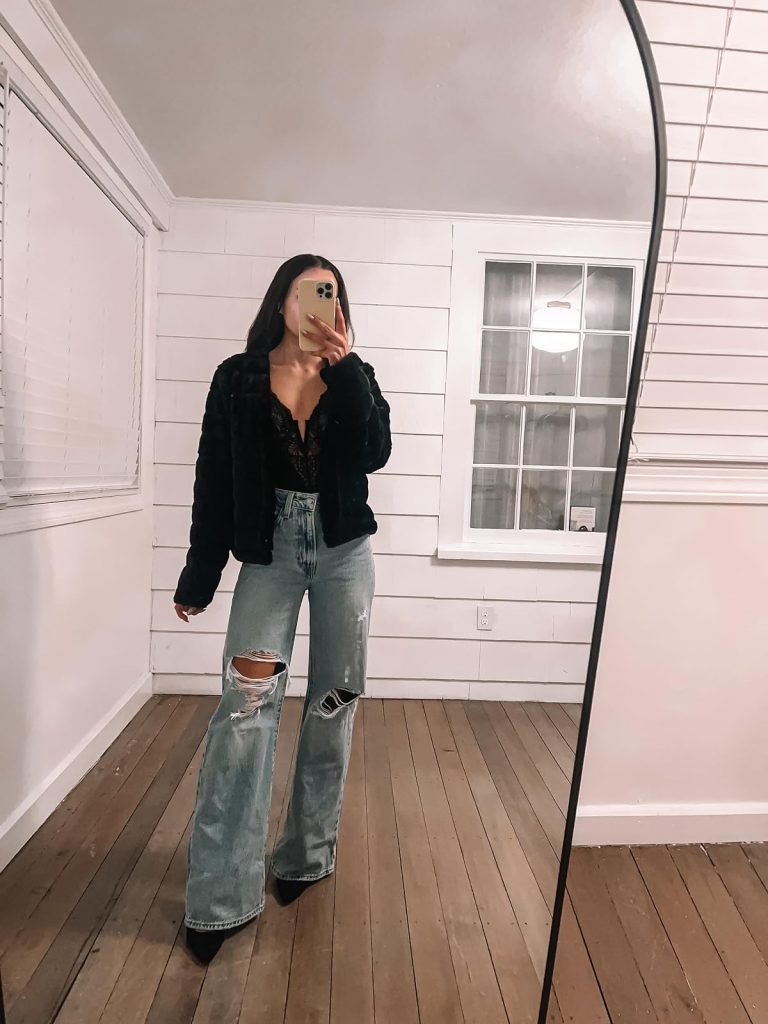 Lace Bodysuit | What to Wear with Blue Jeans