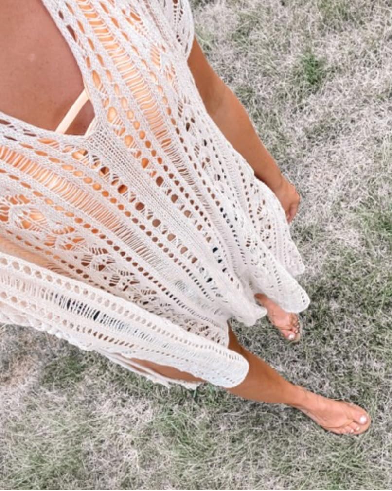 Short Sleeve Crochet Dress