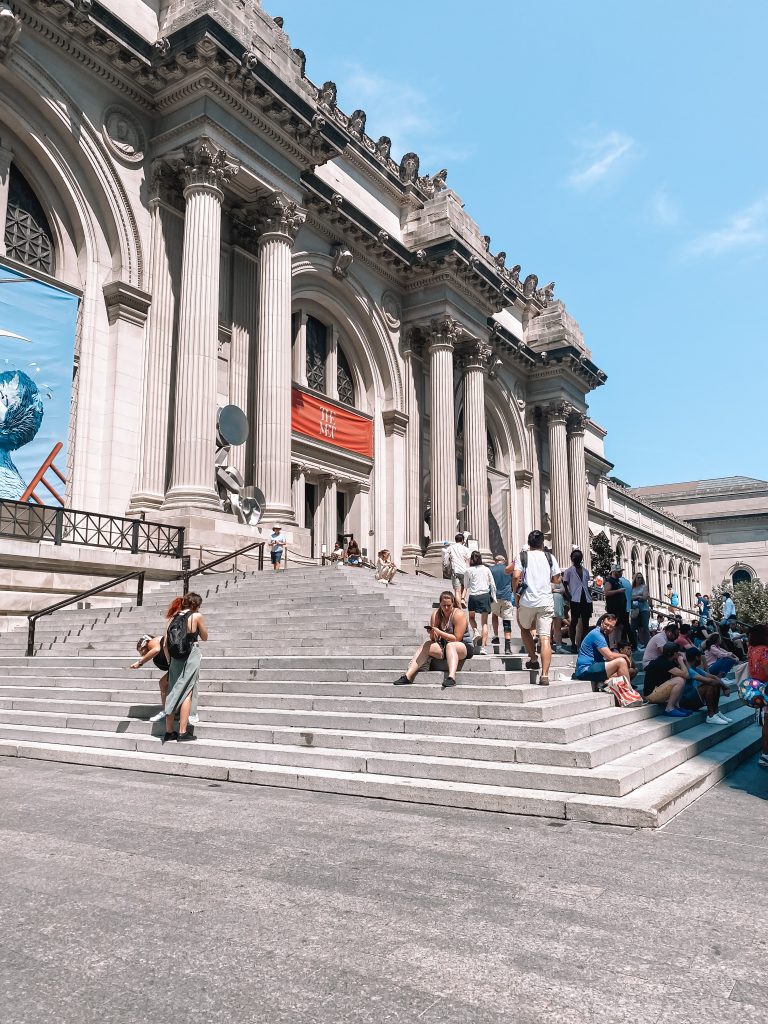 Steps on the outside of The MET