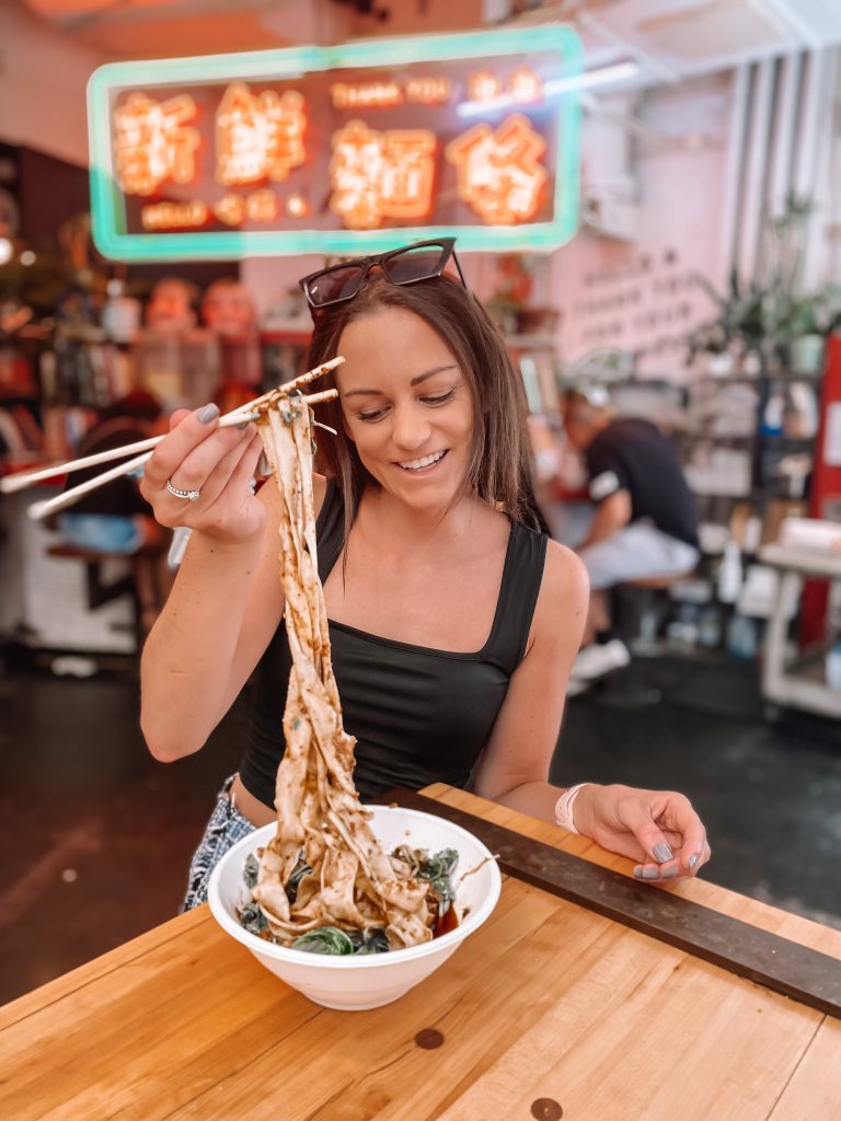 What I wore at Very Fresh Noodles in NYC