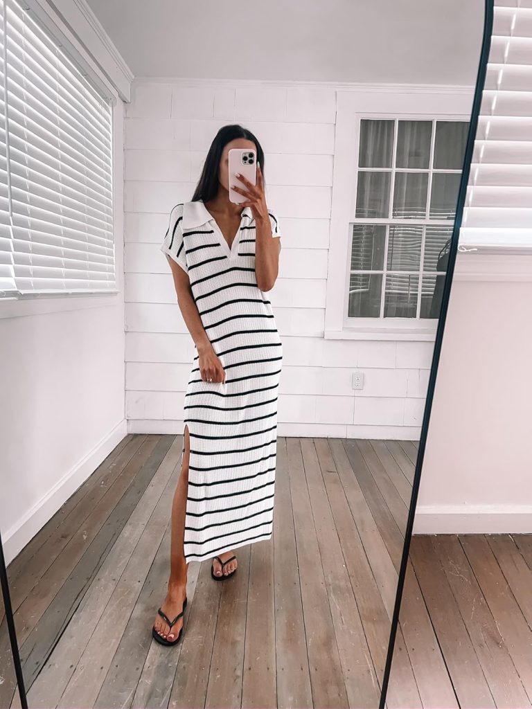 Knit Maxi Dress with Side Slit Knit Maxi Dress with Side Slit