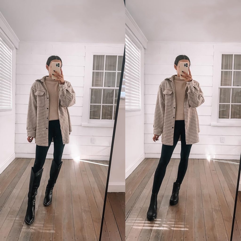shacket fall outfit idea