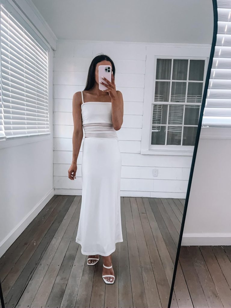 Sheer Mesh Skirt Set and Heels Sheer Mesh Skirt Set and Heels