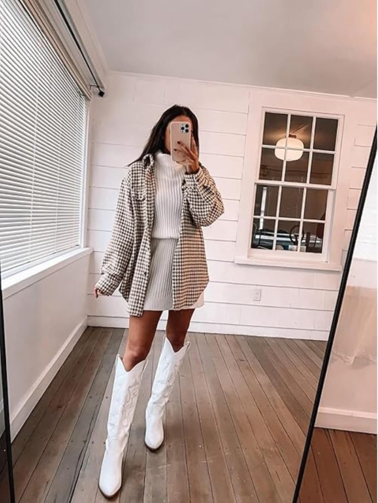Houndstooth Jacket and Sweater Dress